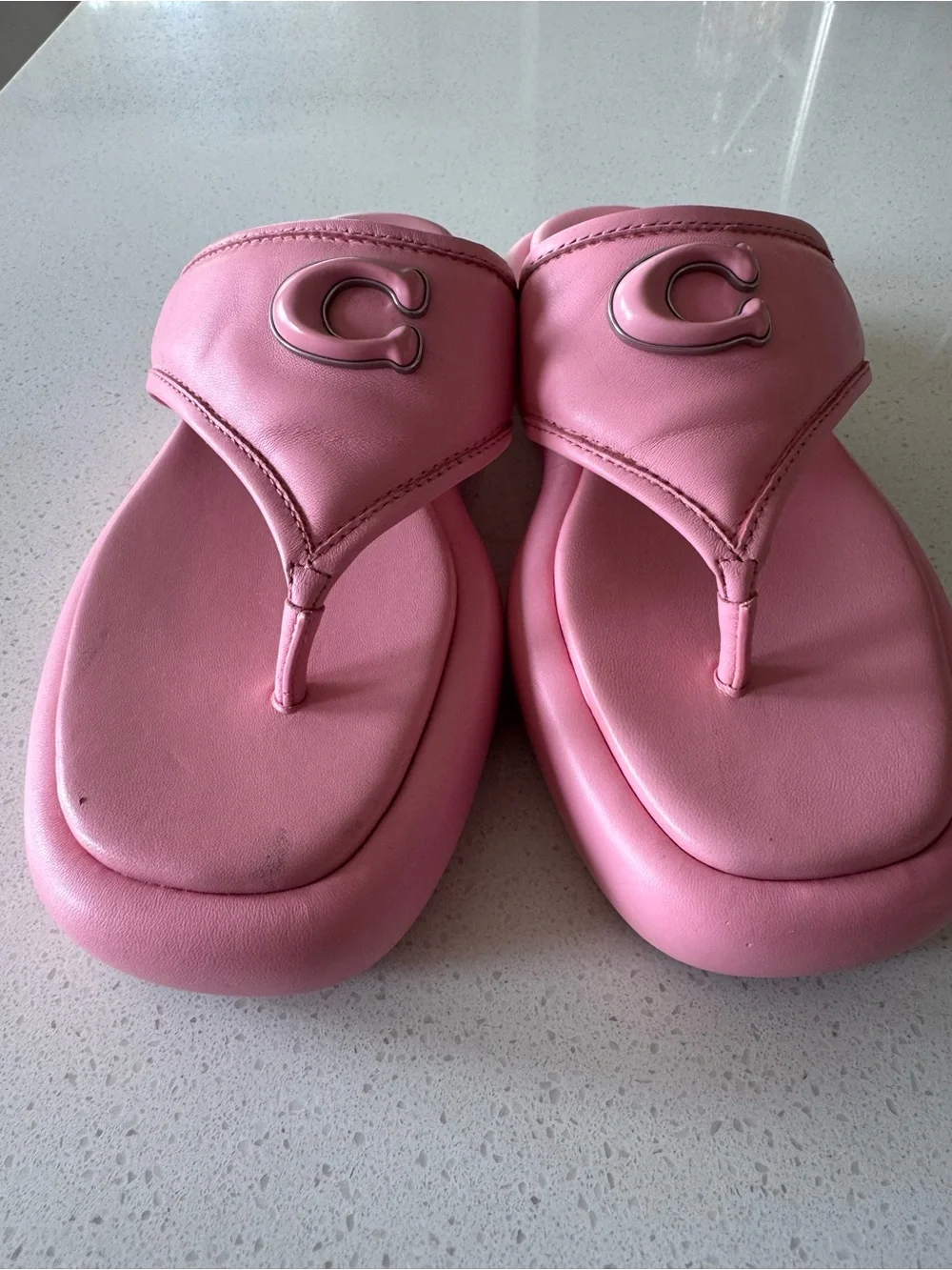 Coach Pink Platform Sandals | Padded Slides Size 7.5
